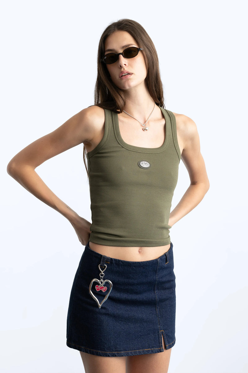 Sophisticated Pleasure Tank Top Khaki
