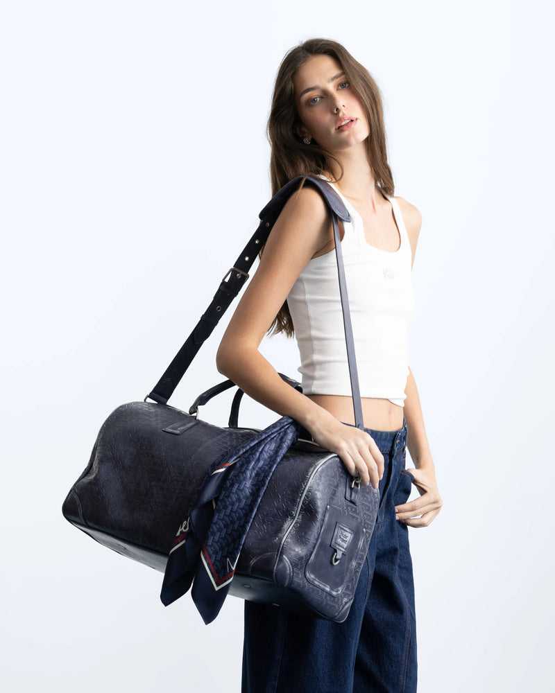 Metal Barrel Bag Navy