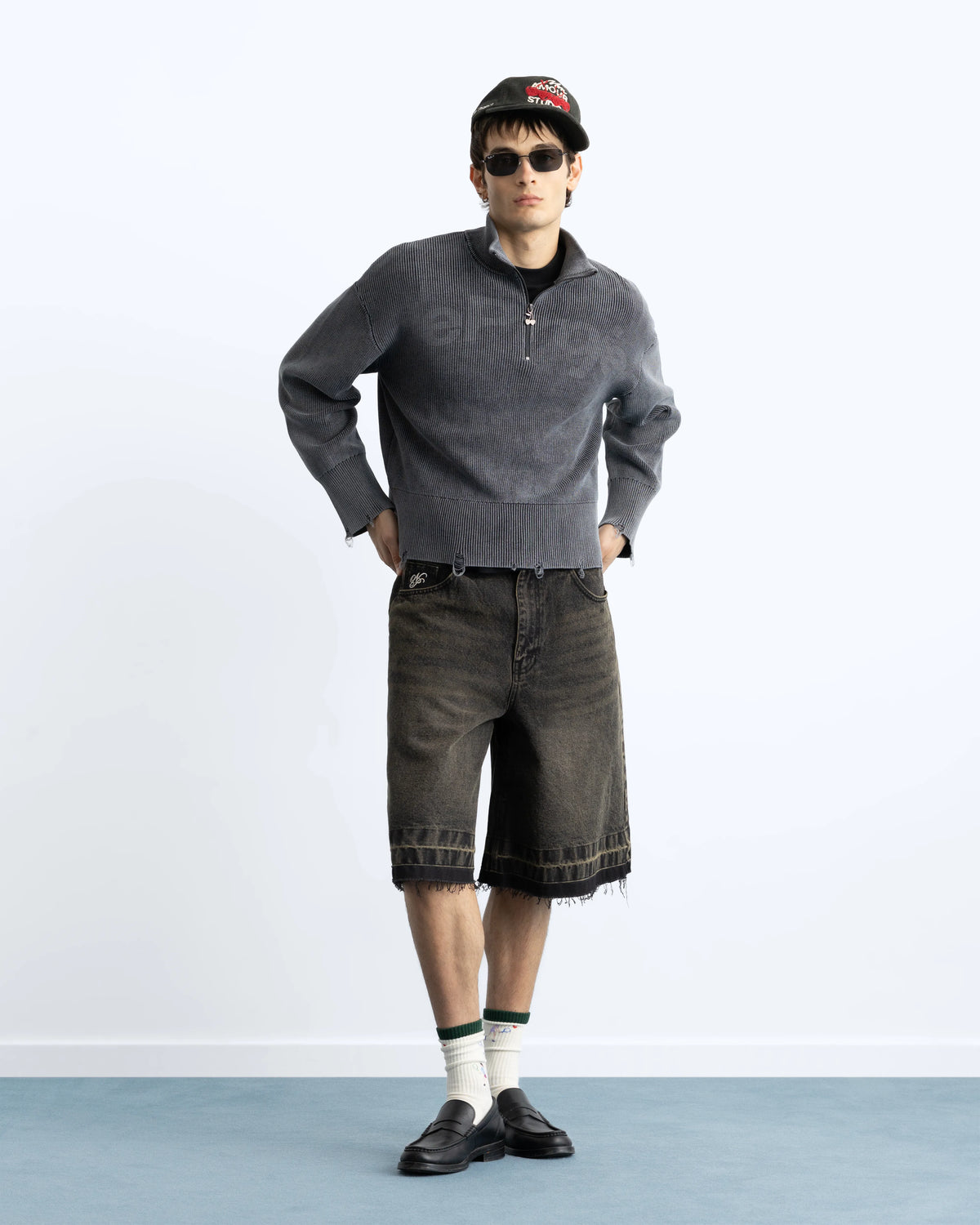 Beast Quarter-Zip Knit Ash