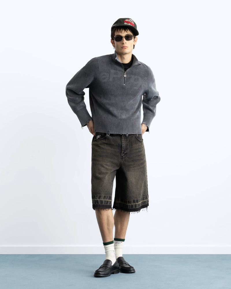 Beast Quarter-Zip Knit Ash