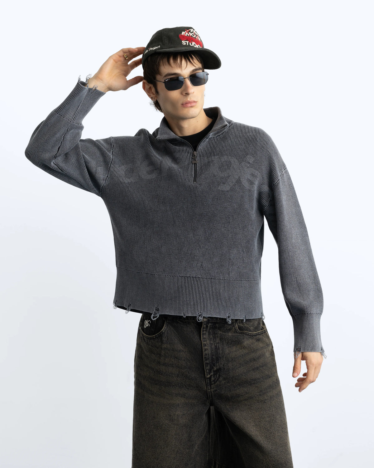 Beast Quarter-Zip Knit Ash