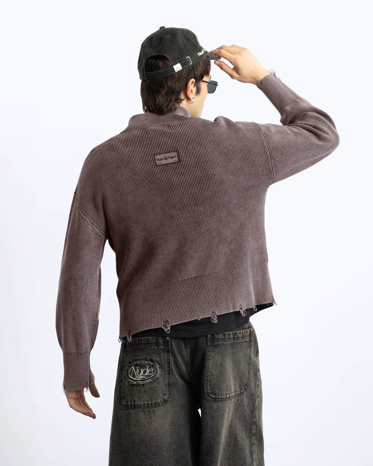 Beast Quarter-Zip Knit Brown