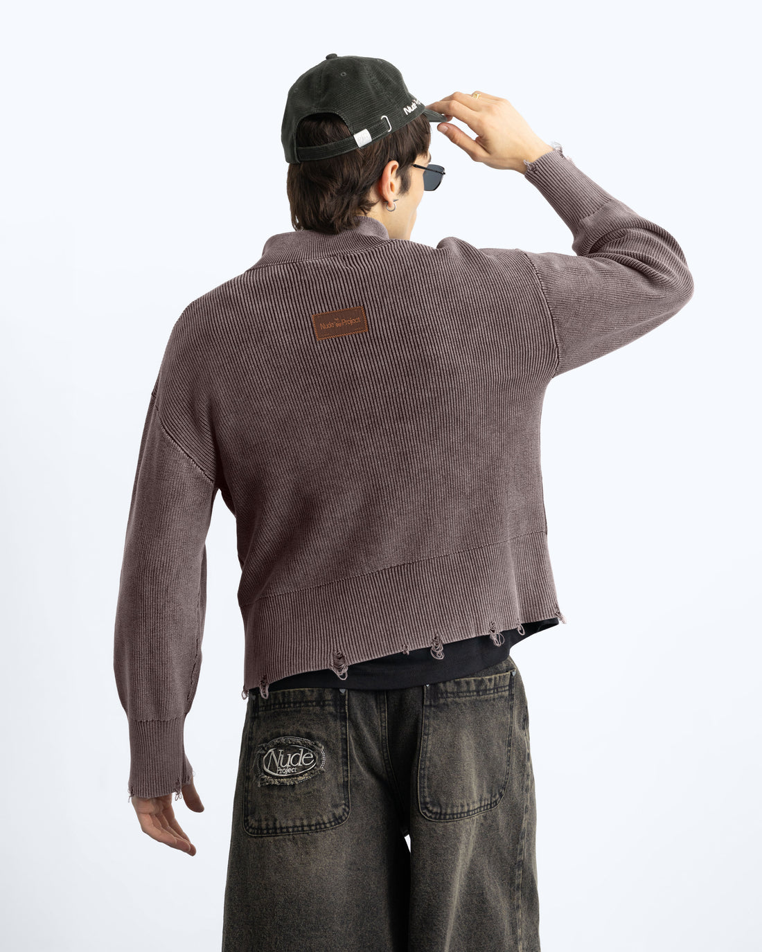 Beast Quarter-Zip Knit Brown