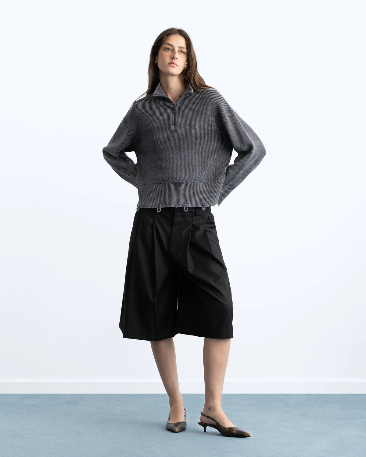 Beast Quarter-Zip Knit Ash