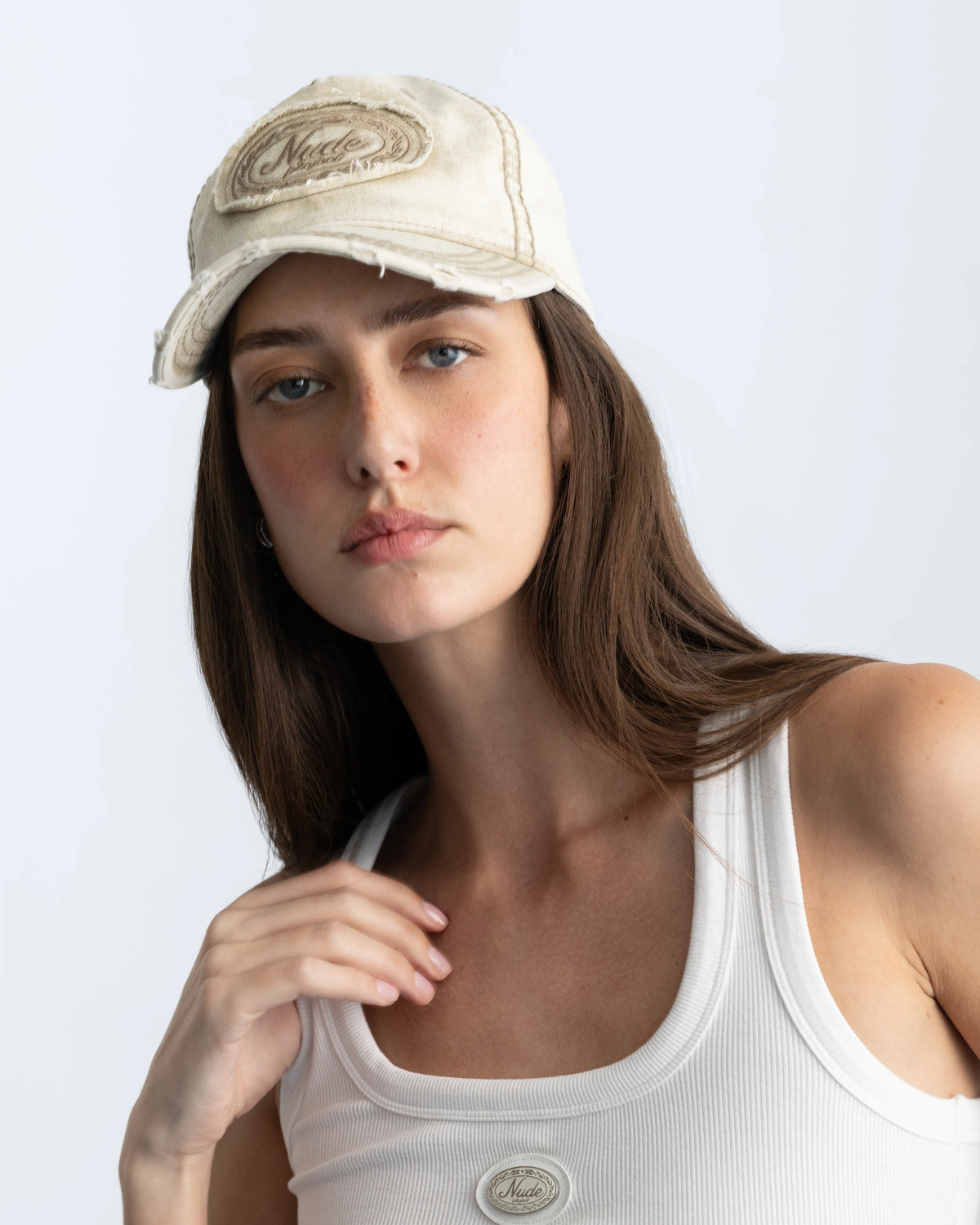 Laurel Denim Cap Beige