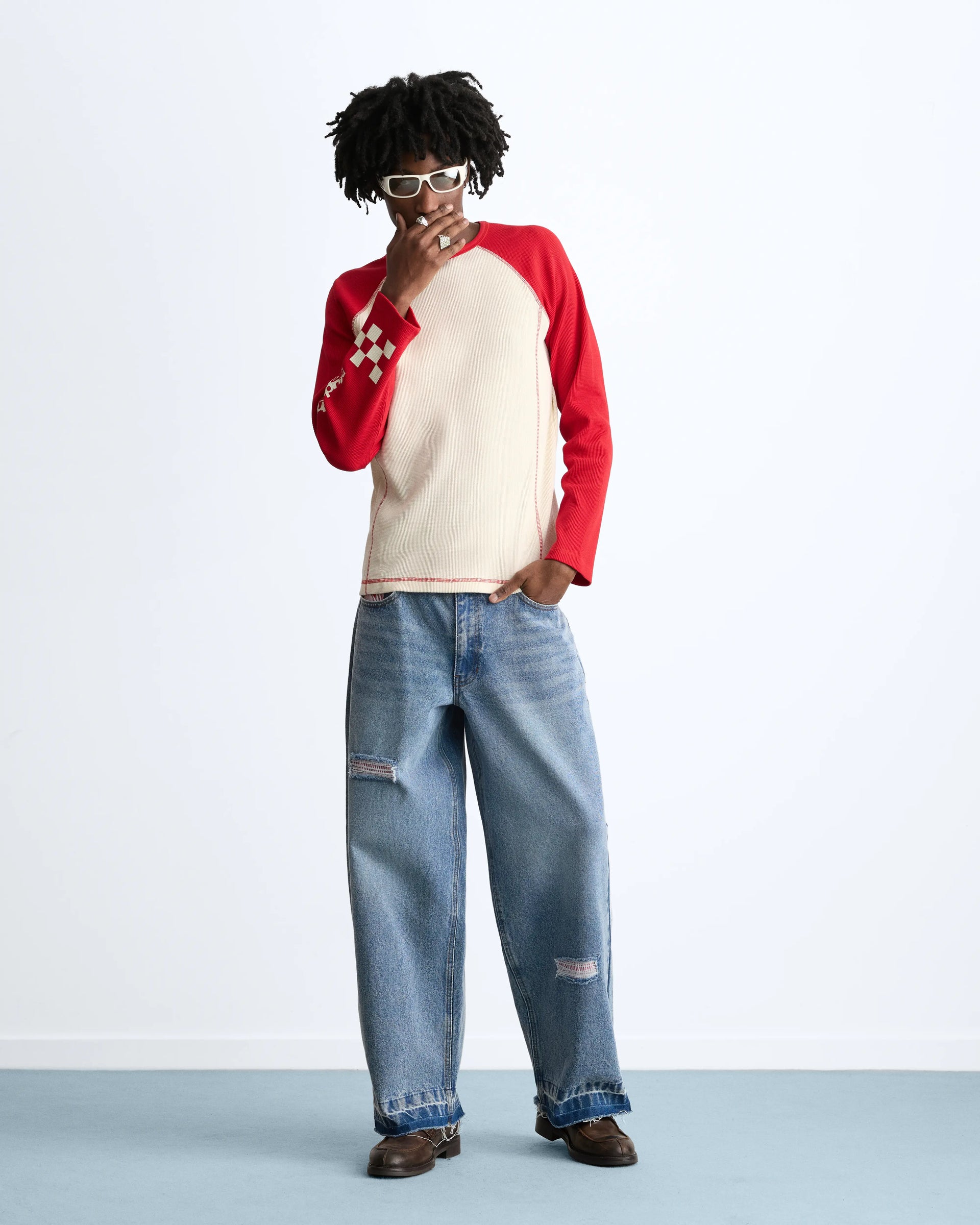 Slim Waffle Long-Sleeve Tee