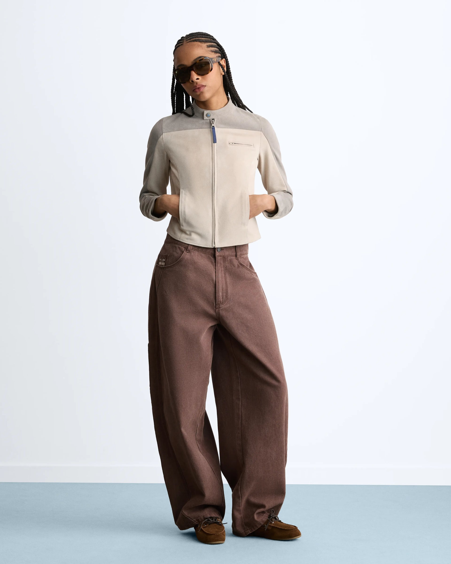 Racing Real Suede Leather Jacket