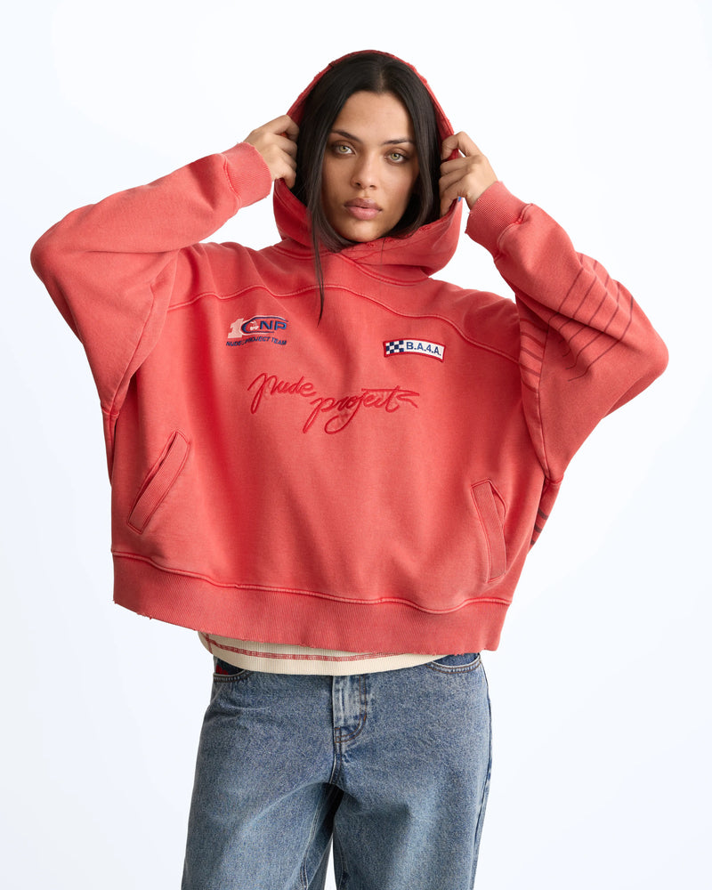 Fuel Hoodie Washed Red
