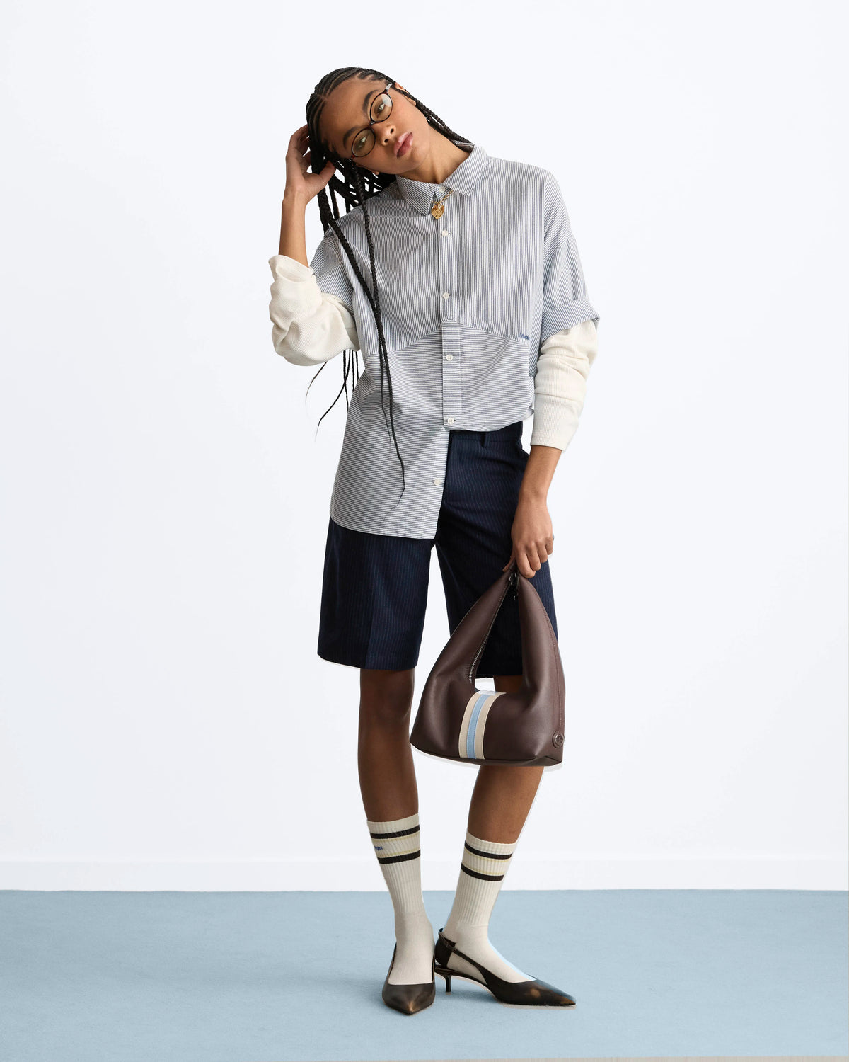 Palier Double Sleeve Shirt Blue