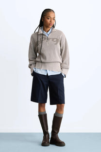 Beast Quarter-Zip Knit Grey