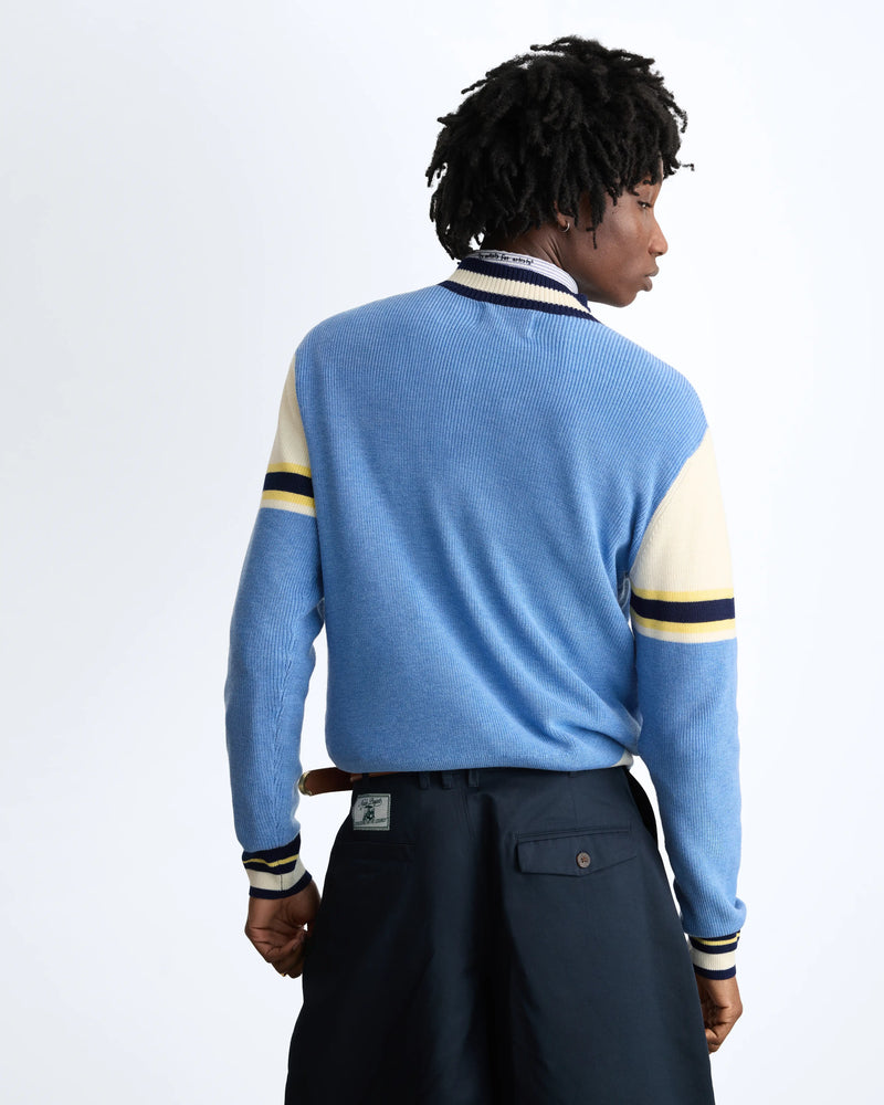 Senna Knit Quarter-Zip Blue