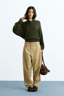 The Consultant Quarter-Zip Knit Green