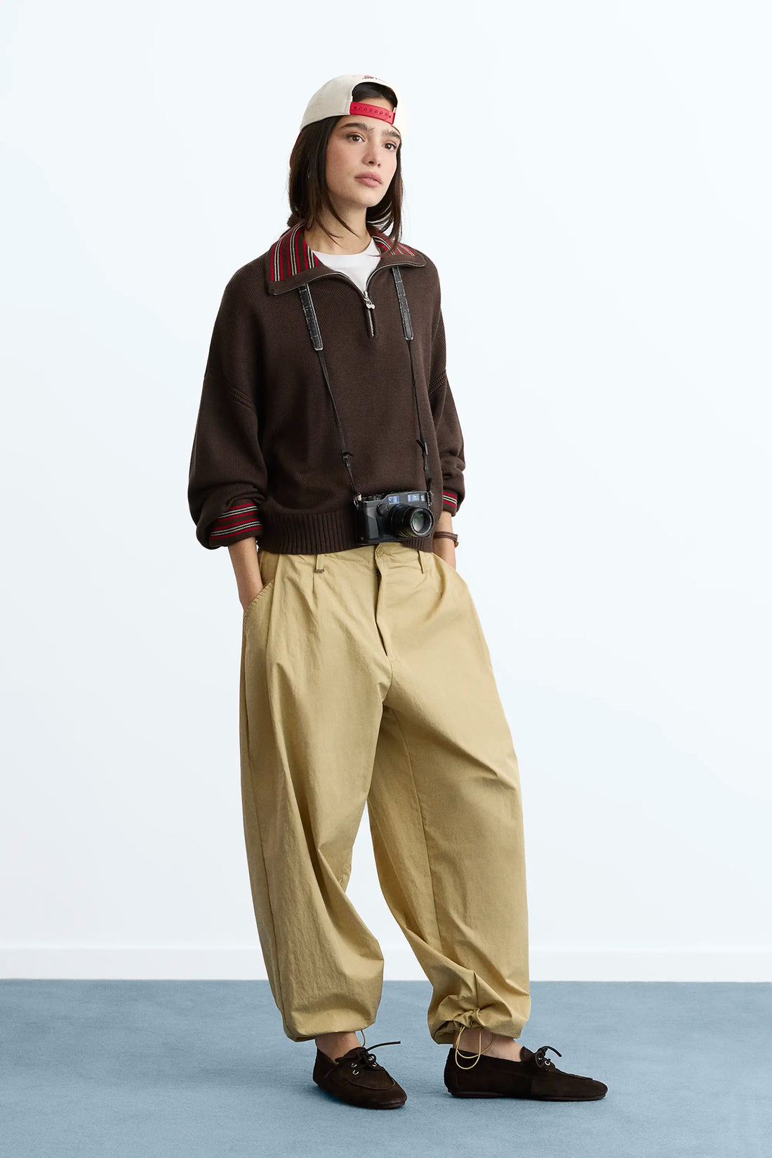 The Consultant Quarter-Zip Knit Brown