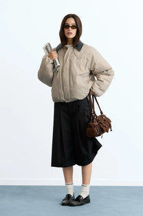 The Freelancer Bomber Jacket Beige