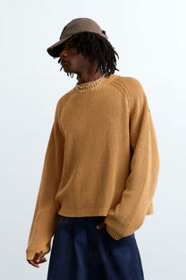 Soju Knit Sweater Dark Orange