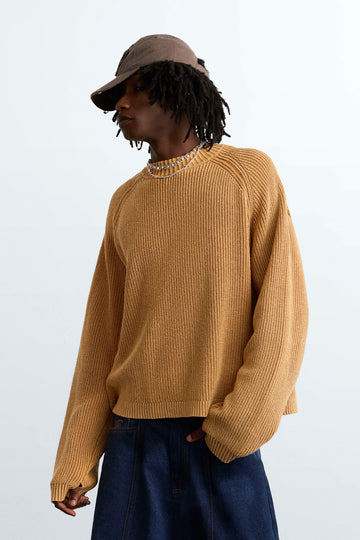 Soju Knit Sweater Dark Orange