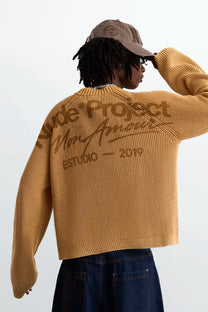 Soju Knit Sweater Dark Orange