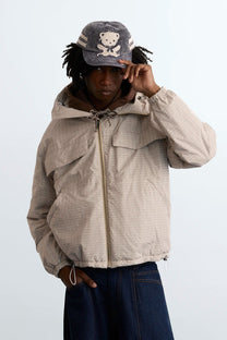 Checked Windbreaker Jacket