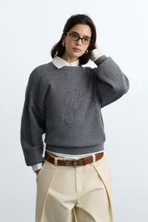 The Employee of the Month Knit Sweater Ash