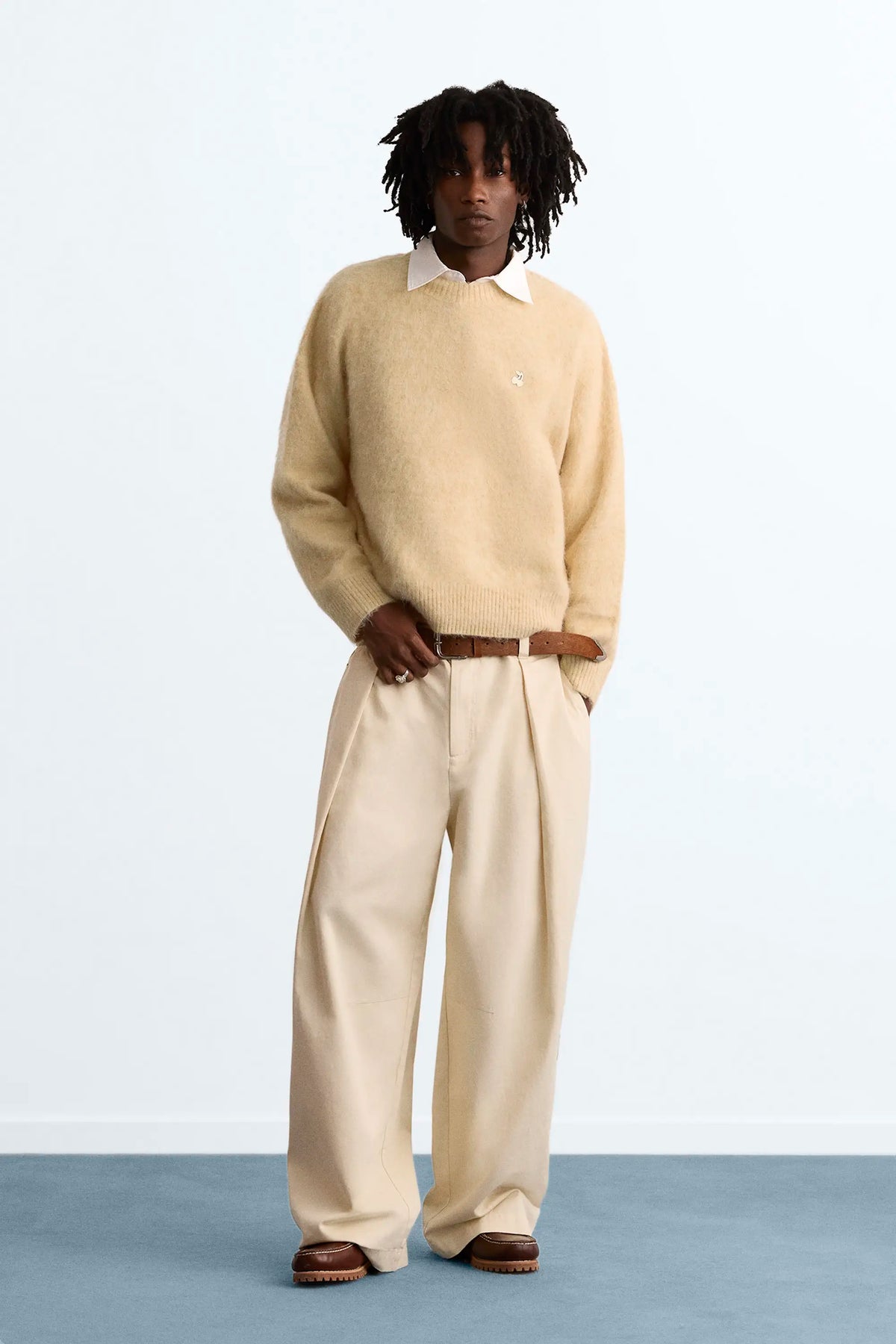 Alpaca Knit Sweater Yellow