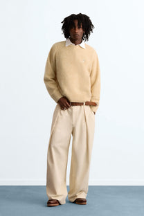 Alpaca Knit Sweater Yellow