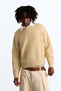 Alpaca Knit Sweater Yellow
