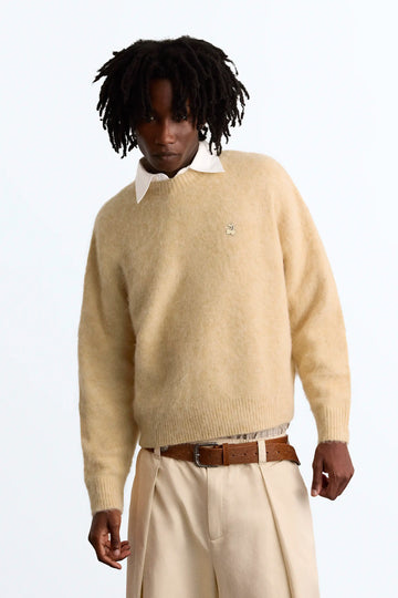 Alpaca Knit Sweater Yellow