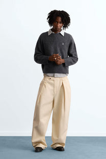 Alpaca Knit Sweater Grey