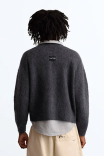 Alpaca Knit Sweater Grey