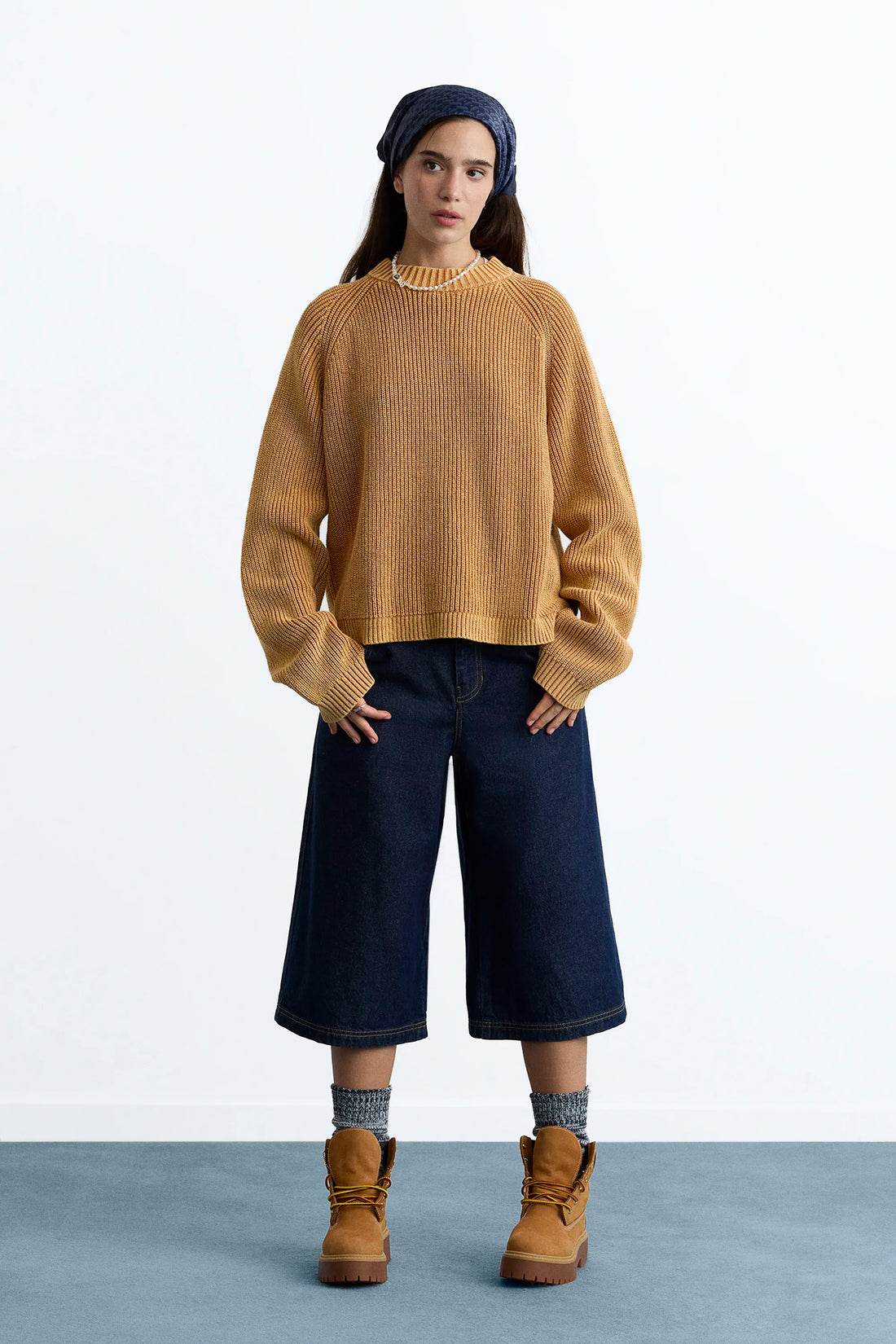 Soju Knit Sweater Dark Orange