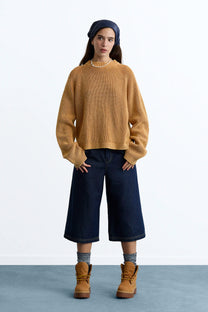 Soju Knit Sweater Dark Orange