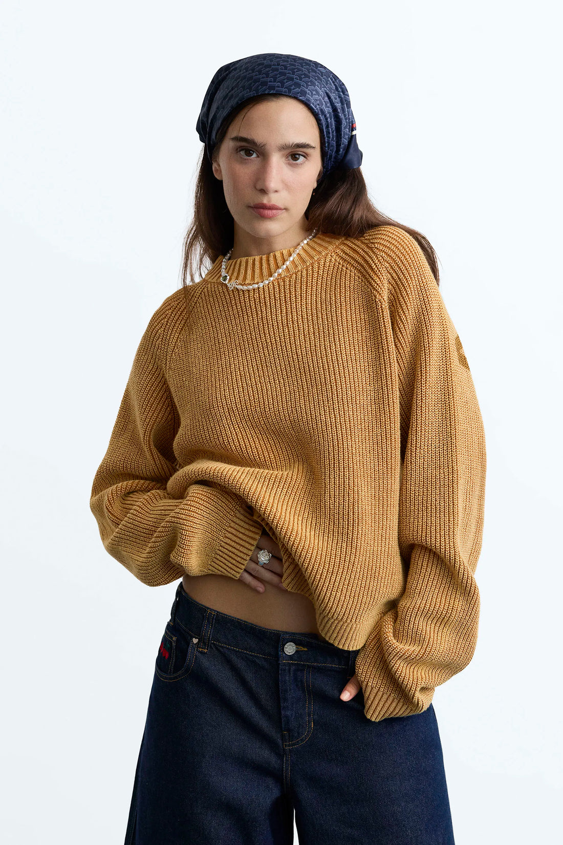 Soju Knit Sweater Dark Orange
