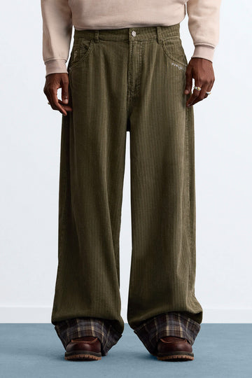 Director Corduroy Pants Green