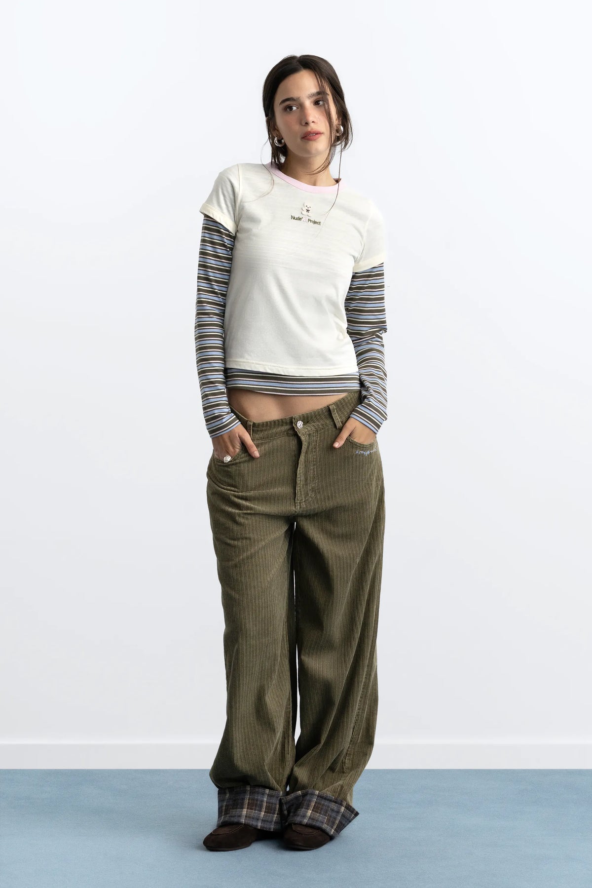 Director Corduroy Pants Green