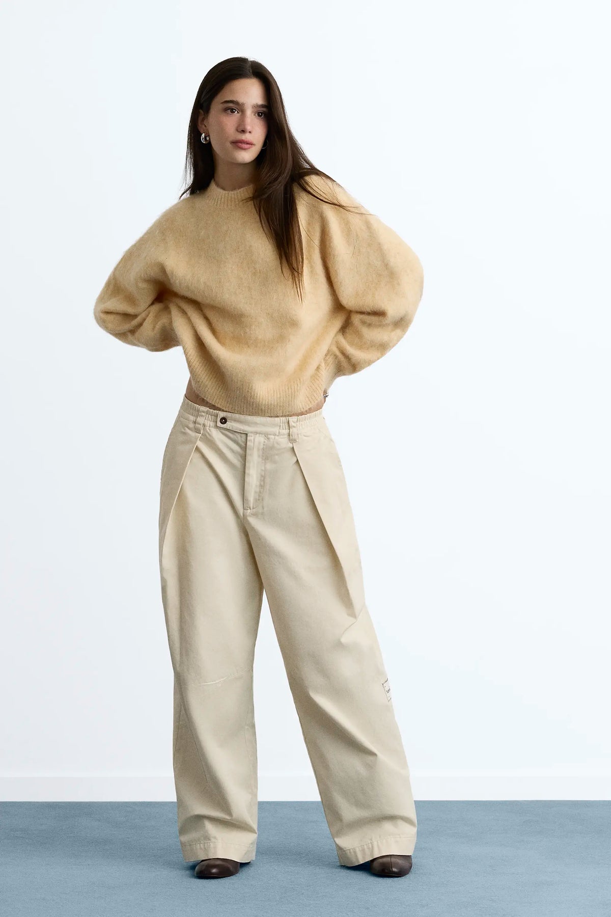 Alpaca Knit Sweater Yellow