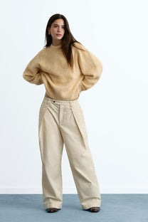 Alpaca Knit Sweater Yellow
