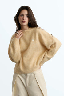 Alpaca Knit Sweater Yellow