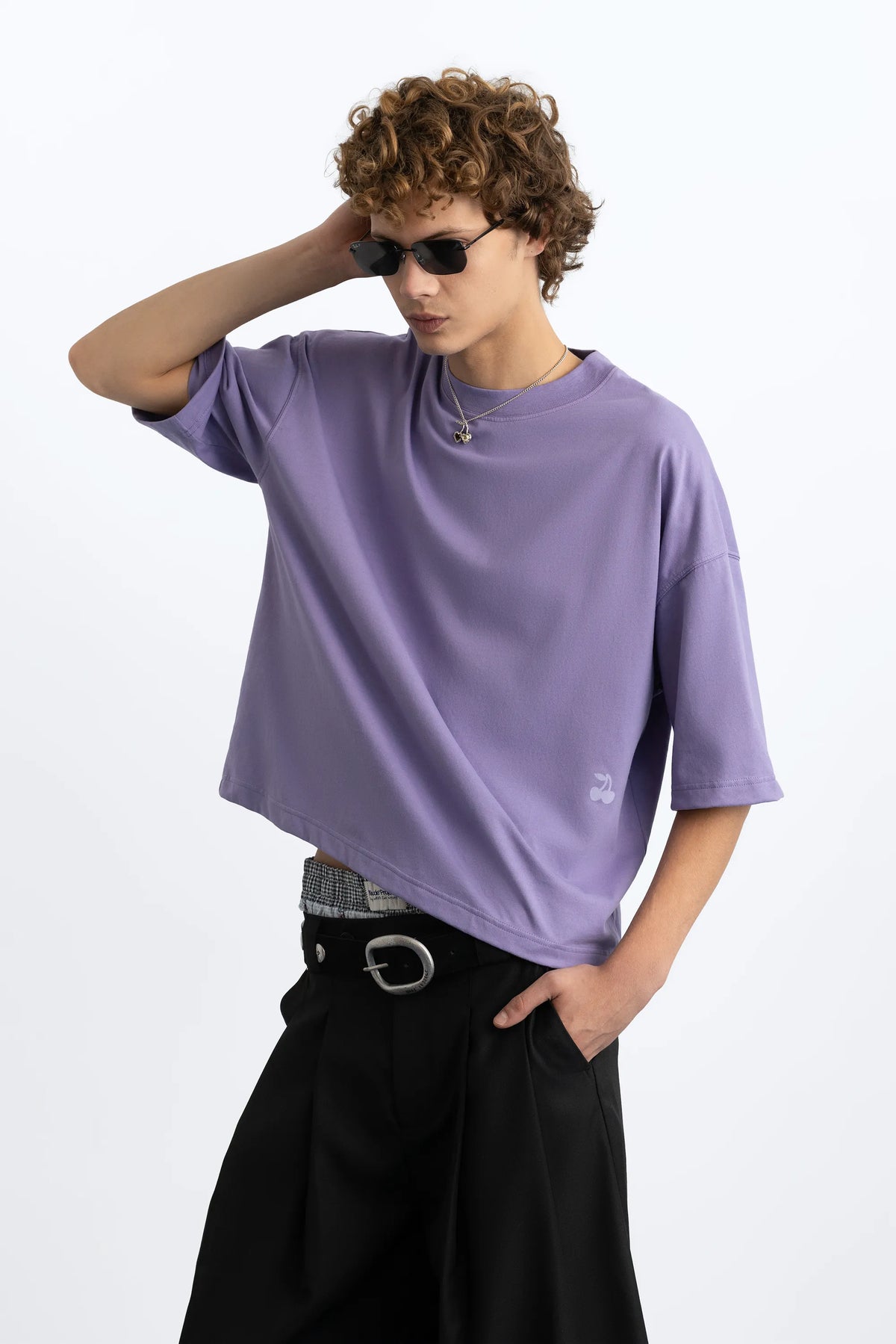 Block Tee Purple
