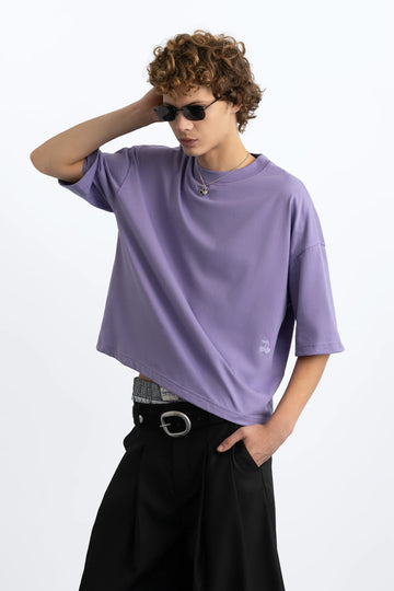 Block Tee Purple