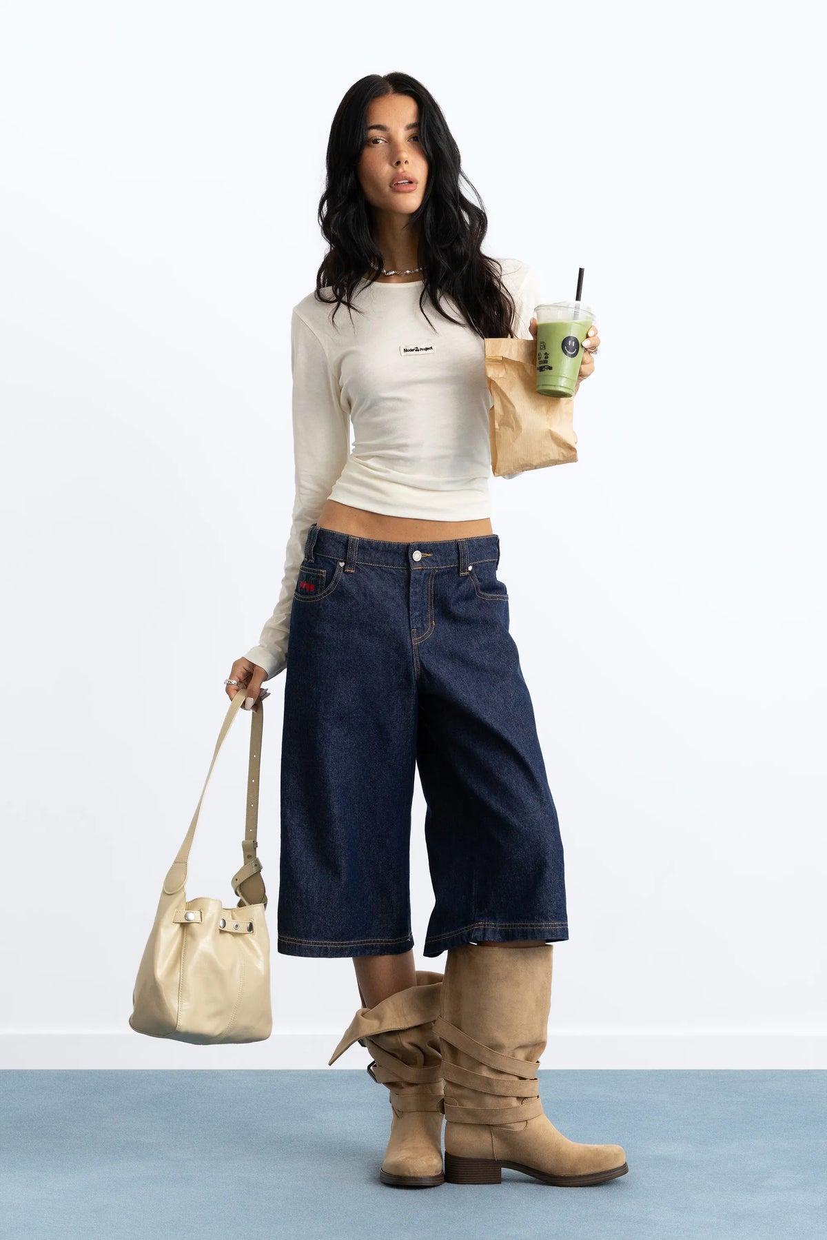 Basic Long-Sleeve Tee White