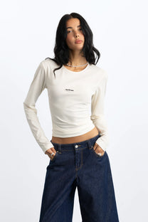 Basic Long-Sleeve Tee White