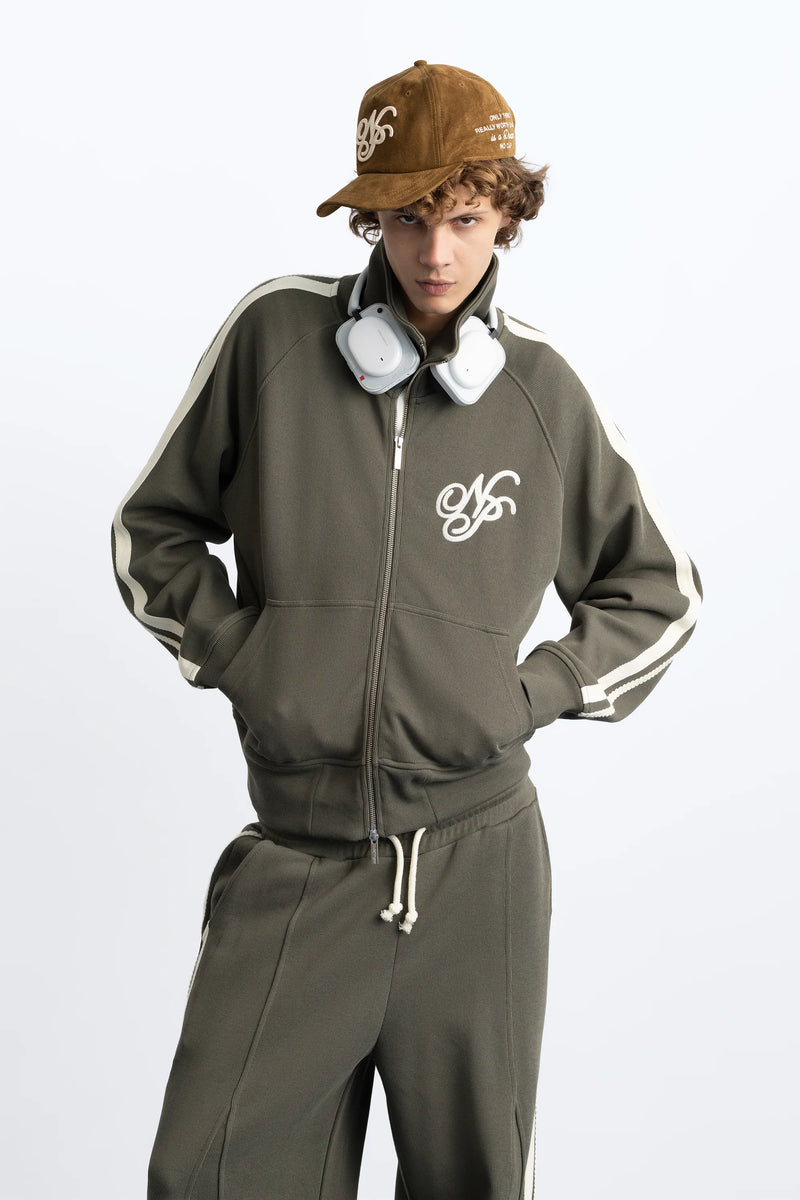 Ying Yang Zip-Up Green