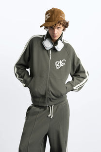 Ying Yang Zip-Up Green