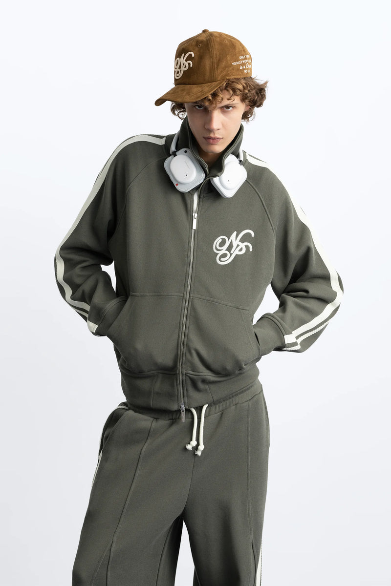 Ying Yang Zip-Up Green