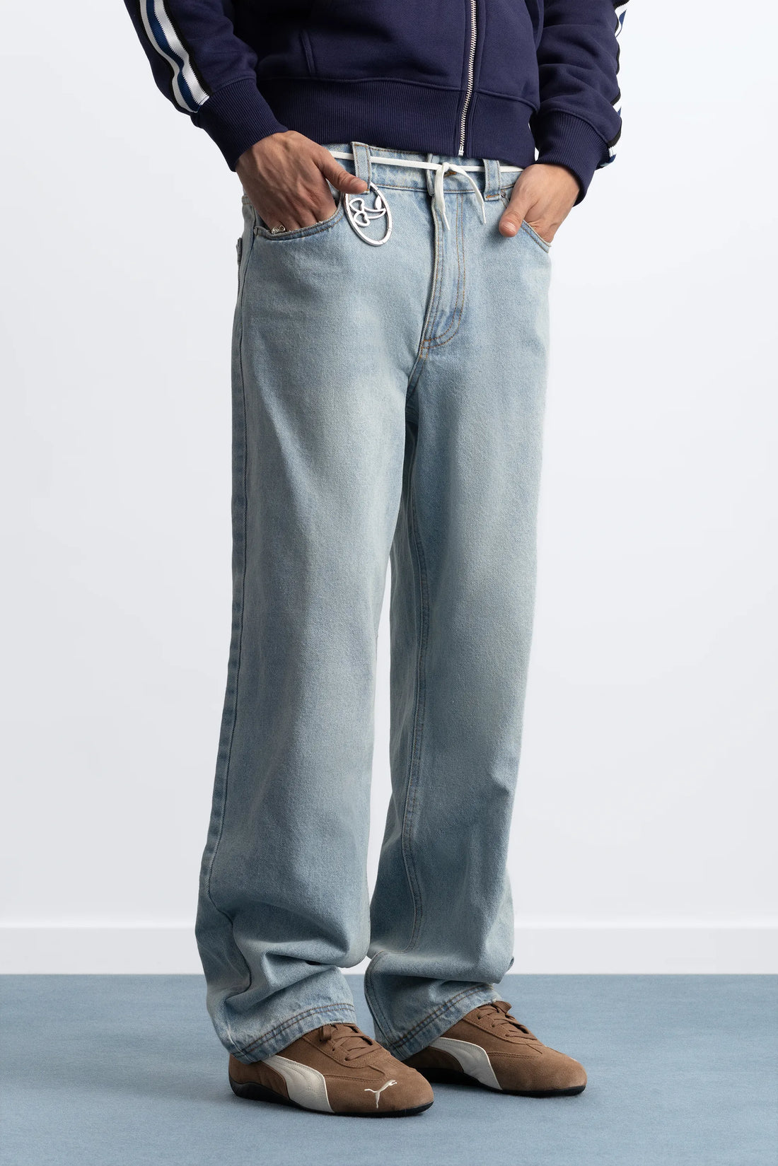 Basic Straight Jeans Light Blue