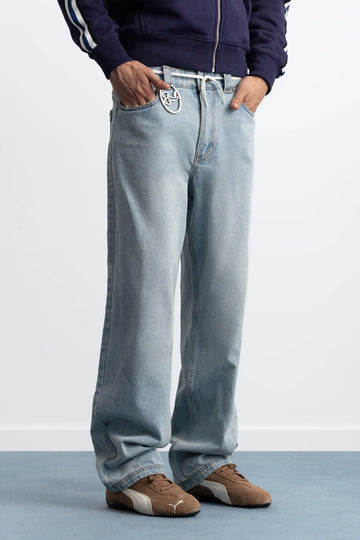 Basic Straight Jeans Light Blue