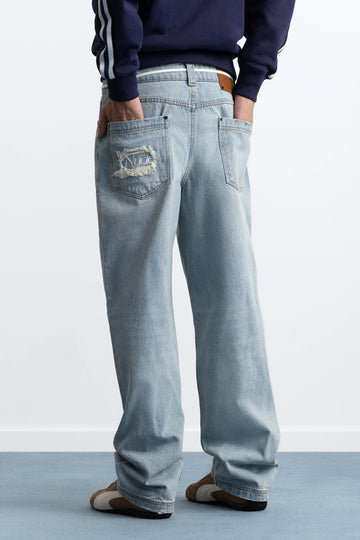 Basic Straight Jeans Light Blue