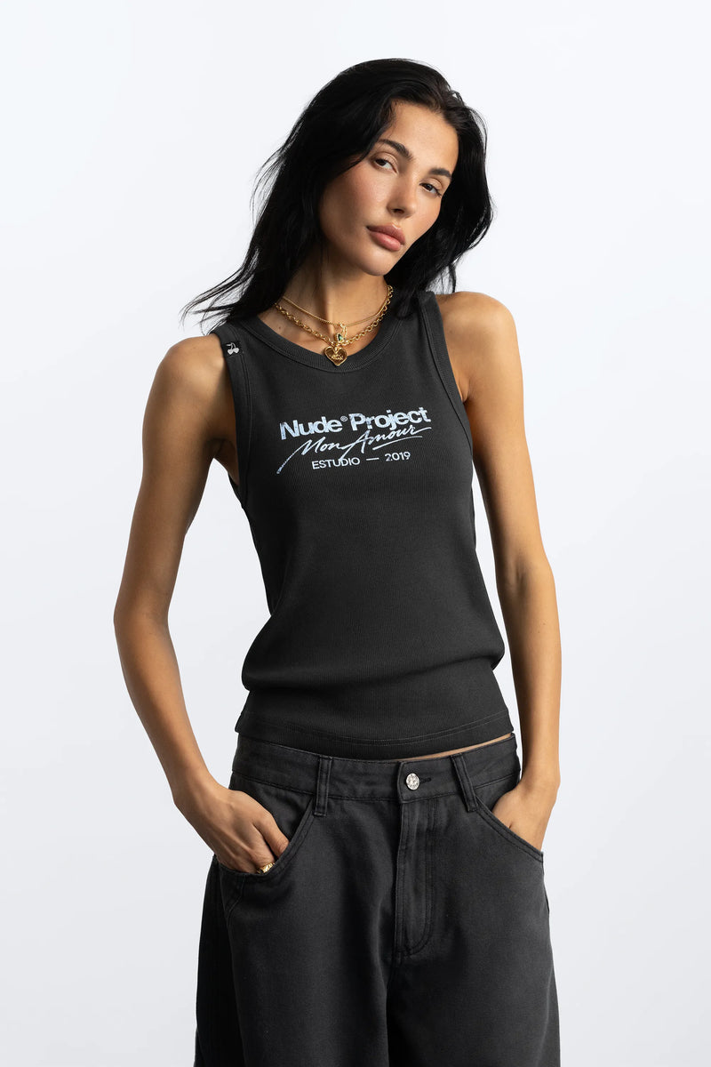 Mon Amour Tank Top Ash