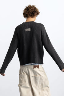 Wavy Knit Sweater Ash