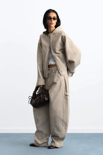 Worker Jacket Canvas Beige